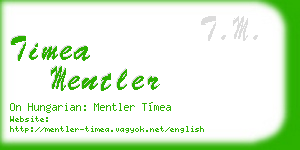 timea mentler business card